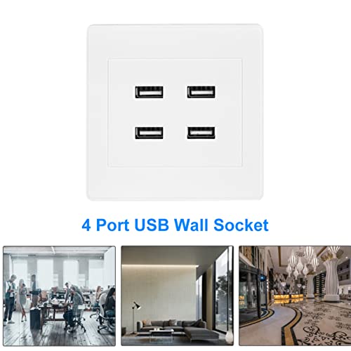 4 USB-poorten DC 5V thuis en kantoor elektrische muur gemonteerd Power Outlet Charger output(110~250V) 5
