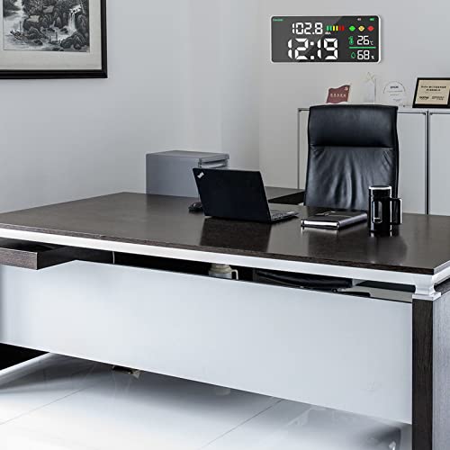 11in LED Noise Level Meter met Temp Humidity Clock Decibel Meter 4 in 1 voor DB Temp Humidity Tester Noise Level Meter voor Classroom Studio Home 5