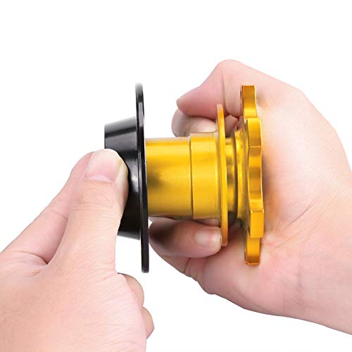Qii lu Gold Universal Car Steering Wheel Hub Adapter Snelle Release Racing Adapter Snap Off Boss Kit 5