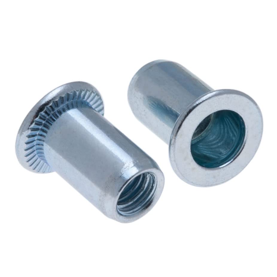 M10 Blinde klinknagelmoeren, cilindrische as met ronde kop, open einddraad, 10mm moer, gegalvaniseerd staal klinkmoer voor staal, legering, koper, kunststof, glasvezel en composiet (10 st.) 4