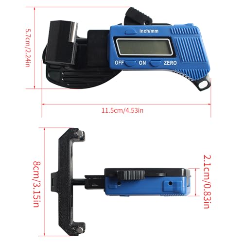 2GT Timing Belt Tensiometer Metaalhulpmiddel, riemspanningsdetectie meten Nauwkeurige riem Elastische Synchroon compatibel met Voro VZBOT 3D-printers(Met Batterij) 3
