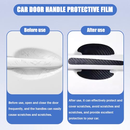 16 st. Autodeur handvat Beschermende Film Universele Auto Sterke Zelfklevende Scratch Beschermer Auto Deur Handvat Kras Beschermer Anti-Scratch Deur Side Handvat Verf Beschermer (2 Kleuren) 3