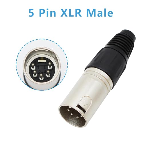 4 Pack Solder Connectors XLR 5 Pin Mini 5 Pin XLR Plug, XLR Man / Vrouwelijke XLR, Microfoon Kabel Plug, Microfoon Audio Jack, XLR Stereo Jacks 4