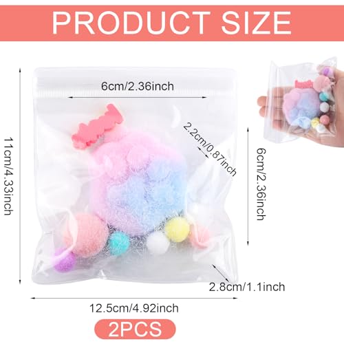 2 st. Cat Paw Squeeze Toy, Taba Cat Paw Fidget Speelgoed Kawaii Cat Paw Stress Relief Sensory Speelgoed Knijpen Speelgoed Gifts Home Office Relaxing(Blue-Pink Plush)