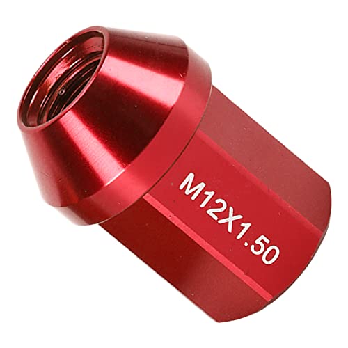 20Pcs Wheel Noten Gesloten End Wheel Noten Zwarte Wiel Noten Spline Wiel Noten Eikel Wheel Noten Tuner Wheel Noten Aluminium Legering Gesloten End Vervanging(RED)