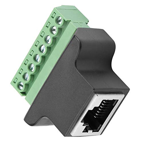 Ethernet RJ45 Bus Schroefklem 8 Pin CCTV Digitale DVR Adapter Socket Network Plug Cable Extender Adapter 5