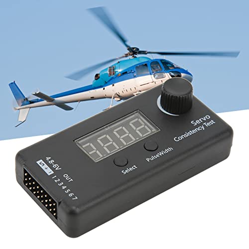 Digitale Servo Tester, Digitale Servo Tester 3 Modi Hoge nauwkeurigheid Zwarte Plastic Servo Consistentie Tester voor RC Helicopter DC 4.8-6V 5