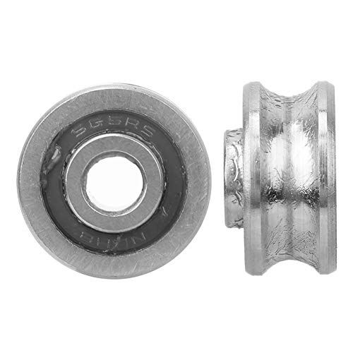 10 stuks U-groove SG15 Track U Groove Pulley Guide Bearing, 5 X 17 X 8 mm U Groove Wheel Roller Bearing voor Computer Borduren Machine [Single Row Roller] (enkele rij bal) 5
