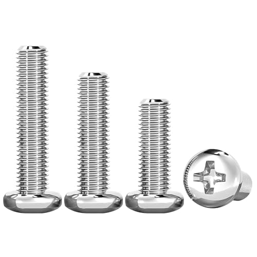 20 st Phillips Head Machine Schroeven, M3 x 10 mm, 304 Roestvrij stalen lenskop Schroeven, Ronde Hoofd Schroeven voor Meubilair Ingebouwde, Hout Montage