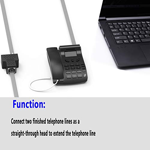 Telefoon Jack Splitter RJ11 Vrouw tot 2 Vrouw 6P6C Telefoon Inline Coupler telefoon uitbreiding adapter voor vaste fax machine (1 tot 2) 4