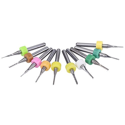 1/8" Motor Mill Gravure Bits, 10Scs Carbide Maling Cutter Tool voor PCB CNC SMT 0,5/0,6/0,7/0,8/0,99/1,0/1,1/1,2/1,4mm 4
