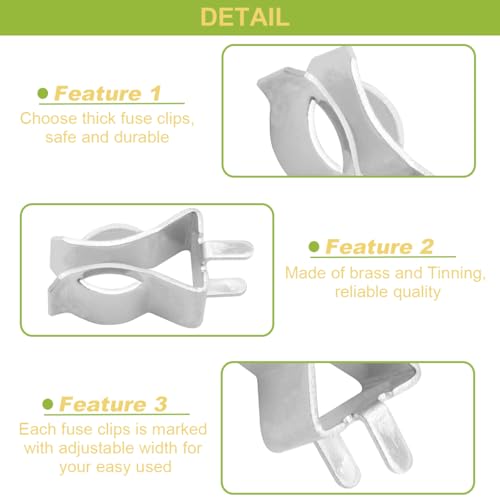 Pak van 100 Fuse Clips 6 x 30 mm Keramische slangenclips voor auto, motorfiets, vrachtwagen, reservebus, elektrische apparaatbeveiliging, autocircuit 4