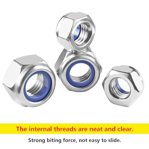 20 st. 304 roestvrij staal M8 Hex Noten, Stop Noten, Zelfvergrendelende Noten, Metrische Hex Noten, Nylon Noten 5