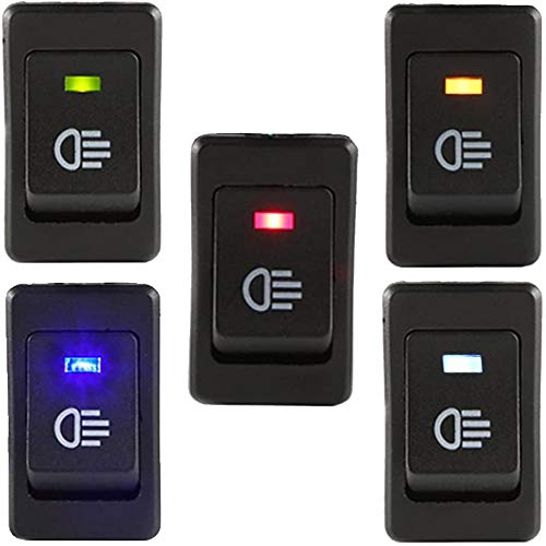 35 A 12 V autoschakelaar, waterdicht, verlicht, LED, 4 Pin verandering, Rocker Switch, Rocker Switch, Aan/uitschakelaar voor mistlichten, koplampen