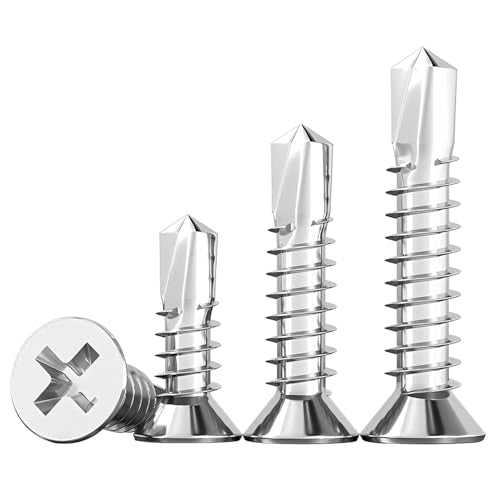 Verpakking van 100 zelftappende Phillips Schroeven, M4.2x13mm, Zelfborende Schroeven voor gipsplaten, Hout