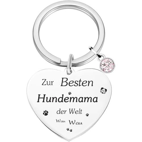 Mama Gift Best Mama der Welt Keychain "Beste Hundema der Welt" sieraden Moederdag Geschenkcadeau voor Moeder, Zilver, M