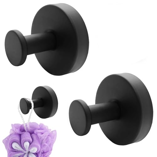 2 stuks Zwarte wandhaken, Zuigbeker haken, Roestvrij staal, Vacuum Zuigbeker haken, Badkamer, Roestvrij staal, Waterdicht, Zuigbeker houder, Handdoekhaak zonder boren, voor badkamer en