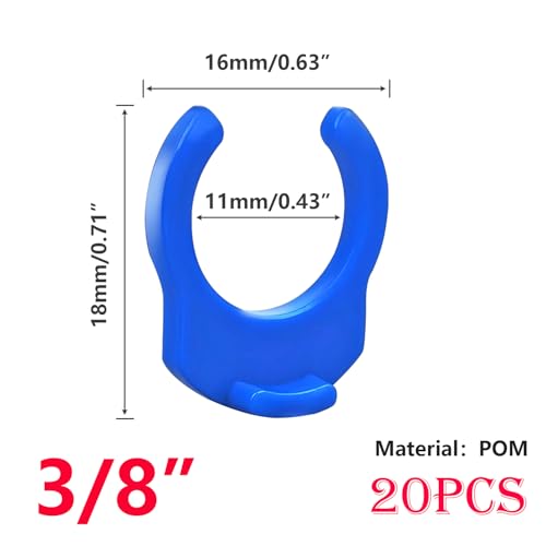 20 st kleine klemmetjes 3/8 inch slotclips, 3/8 inch snel Ontgrendelen Klem, voor Reverse Osmosis Water Filter passen