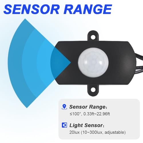 DC 12V tot 30V 3A Mini PIR Motion Sensor Switch, Infrarood geactiveerde LED controller voor wandverlichting, met DC Terminal Connector, Schroevendraaier (2PCS) 4