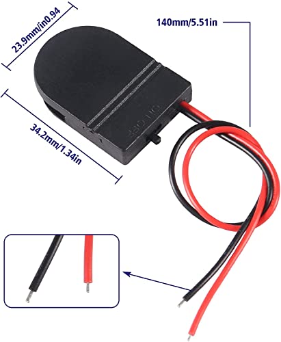 20 st. 1 x 3V Button Cell Batterijhouder, CR2032 Batterijhouder, Button Cell Batterijadapter Clip Socket Aan/uitschakelaar voor LED (zwart) + Crocodile Clips