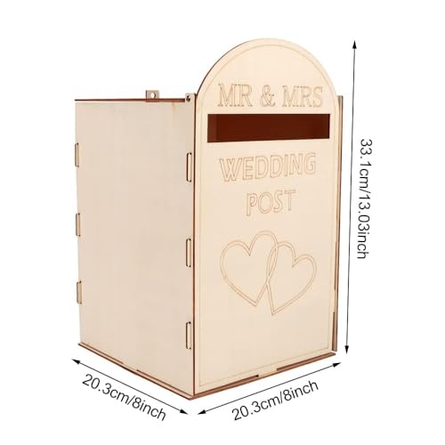 Sea Wedding Post Box Houten Cadeaubon Postvak Rustieke bruiloft Cadeaubon Holder Box voor bruiloft feest decoratie 5