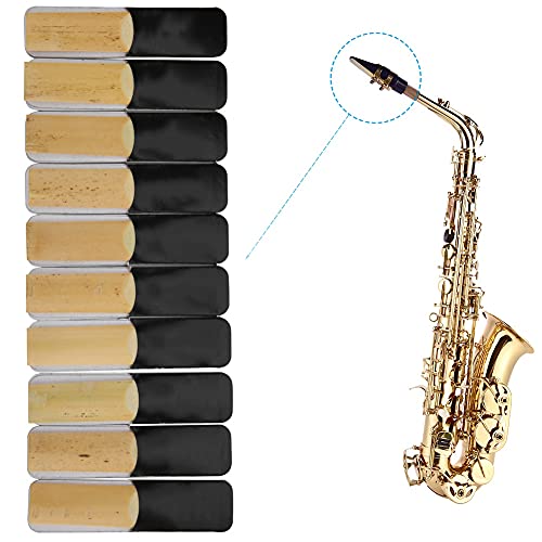10 st. Alto Saxofoon Reeds Sax Reeds 1.5 Sterkte Tenor Sax Reeds Houtwinds Accessoires voor Saxophone Lovers 3
