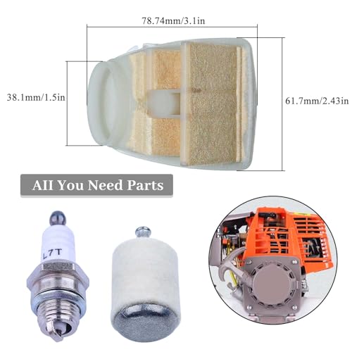 Luchtfilter voor Dolmar PS-460 PS-510 PS-5100 PS-5100 S PS-5100 SH PS-5105 PS-5105 H DCS51020, met bougie, brandstoffilter, kettingzaag verkrijgbaar 181173180