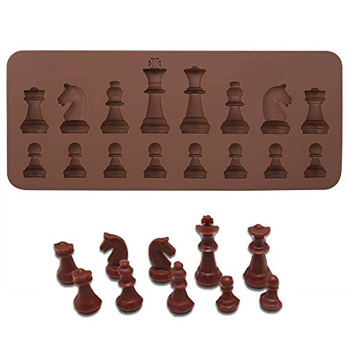 Silicone Schaak Stuk Chocolate Candy Molds, Internationaal Schaken Siliconen Hars Casting Fondant DIY Snoep Cake Topper