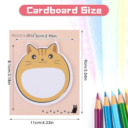 Leuke katten Zelfklevende Notes, Cartoon Cat Zelfklevende Notes Dieren Zelfklevende Notes 150 Sheets Kleine dieren Sticky Notes voor kinderen Studenten 4