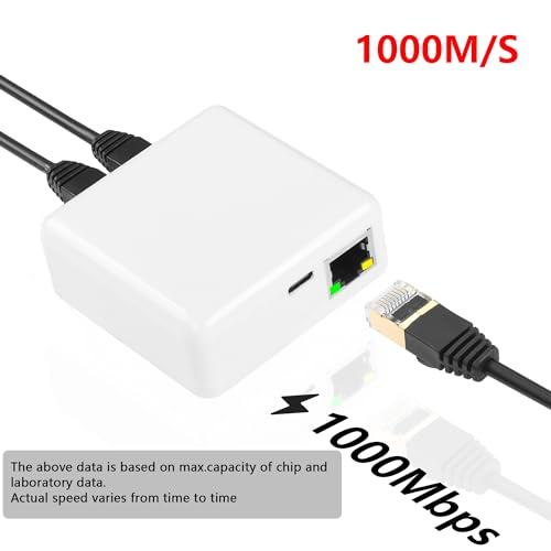 Gigabit RJ45 Network Splitter Adapter 1000/100Mbps RJ45 1 tot 2 Gigabit netwerk splitter met USB power poort voor computer, hub, switch, router, ADSL, set-top box, digitale TV, etc 3