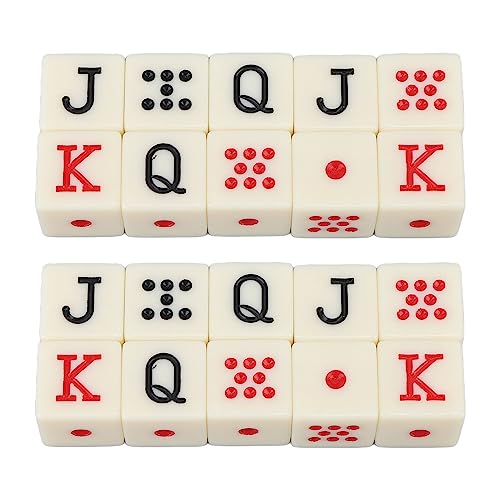 20 stuks Spaanse Poker Dice, 6 Sided Poker Dice Spaanse Poker Dice Game voor familie
