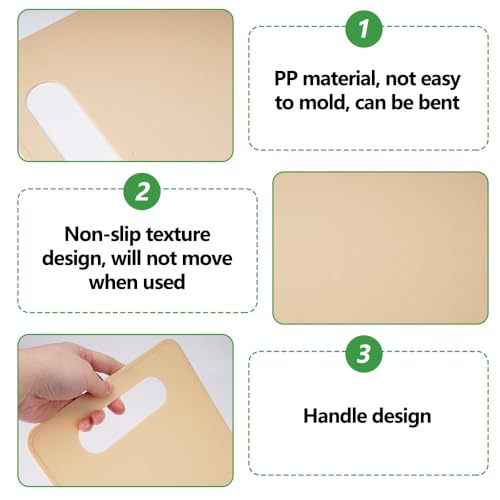 6 stuks Snijdplanken kunststof 29 X 19 cm Snijdplank Non-slip, Plank Vaatwasserkluis BPA-vrij, Antibacteriële Gekleurde snijplanken Kunststof planken Keuken voor fruit, vlees, groenten 3