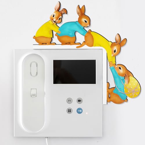 Pasen Deur Frame Decor Schattig Konijn Hoek Teken Houten Konijn Huis Decoratie voor Pasen Kinderen verjaardag partij levering 5