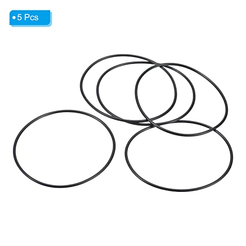 Nitril Rubber O-ring 70mm OD 66mm ID 2mm Breedte, 5st Metrische Afdichtingen voor Hydraulische Kraan Automotive Bouw Reparatie Zwart 3