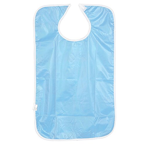 Adult Bib Clothes Protector, Waterproof Eatingtime Bib Age Disability Aid Cook Dining Kleding Wasbaar (Blauw)