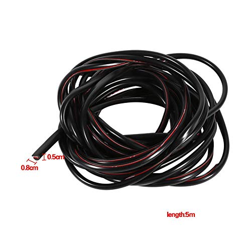 Autodeur Beschermende Tape, 5 m, Bumper Seal Scratch-Resistant voor auto deur, U-Shape, Rubber (zwart)