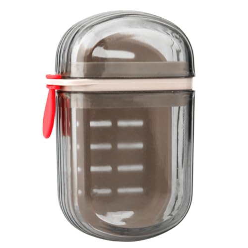 Draagbare Reiszeepkist, Zeepkist met Deksel Efficiënte Afvoer Lekvrije Afdichting Gemakkelijk Schoon te Maken Geschikt voor Reizen Douche Sportschool Kampen Buitenactiviteiten (Grijs)