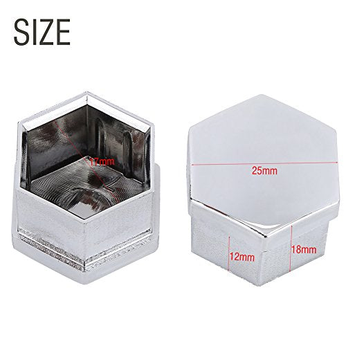 20Stuks 17mm Wiel Lug Nut Bolt Hub Schroef Silver Cover Banden Beschermende Cap Decor Bolt Caps met Verwijderingsgereedschappen Gevormd Plastic producten 3