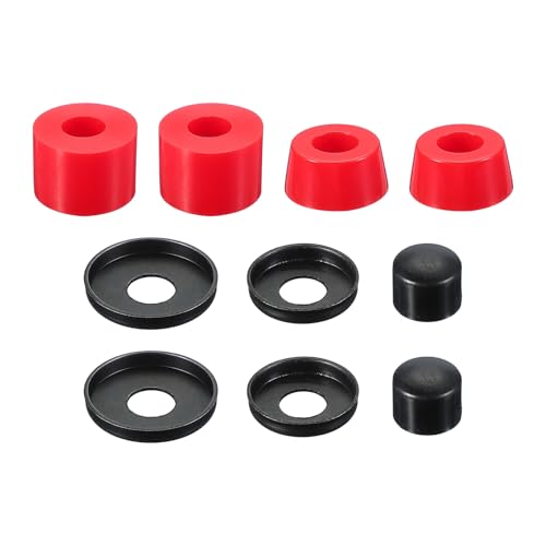 Skateboard Bushings, 90A PU Long-Board Truck Rebuild Kit Bushings Wasmachines Pivot Cups voor buiten skateboard onderdelen, rood
