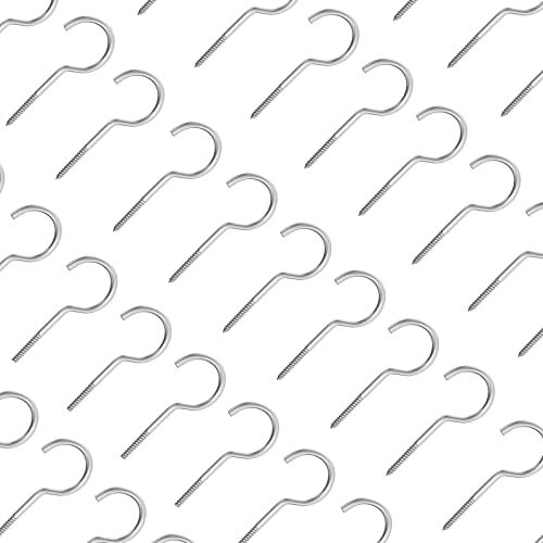 4X30mm C Shape Hook Schroeven (verpakking van 25), Cup Hooks, M4 oogschroef, Open Loop Wall Hanger, Schroef-in Zelf Tapping Plafond bevestigingen voor LED-lampen, Kerstversieringen, Planten 3