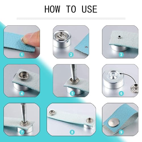 Snap sluiting Set, 80 stuks, Spring Snap bevestigingsmiddelen, Roestvrij stalen drukknop, 15mm, Heavy Duty Brass Canvas Snap Button, Marine Quality Boat, Canvas Snap Buttons voor kleding, Boottas 3