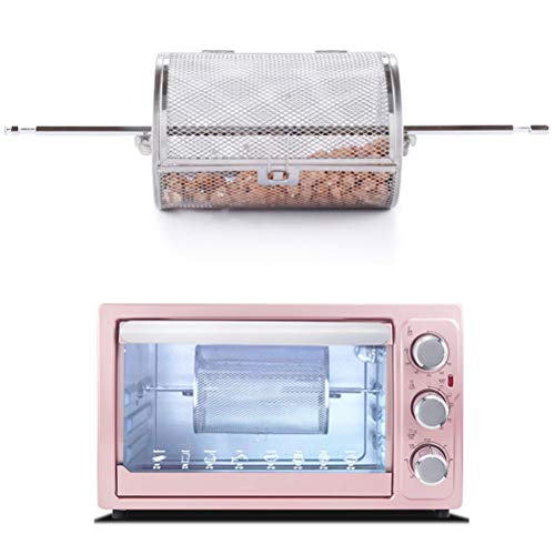 Roestvrij stalen Grillmand, Bakoven, Rotisserie, Grillmand, Bakken, Roterende Noten, Bonen, Pindamand, BBQ, Grill, Bakwaren, 22 x 12 cm 5