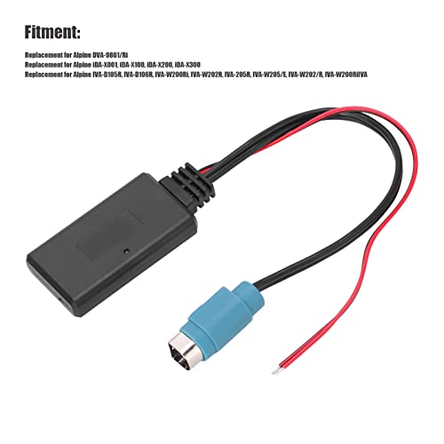 Bluetooth 5.0 AUX Kabel, Radio Bluetooth 5.0 Adapter, Compatibel met Alpine DVA 9861 Ri IDA X001 IDA‐X100 IDA X200, Auto Bluetooth AUX in Kabel