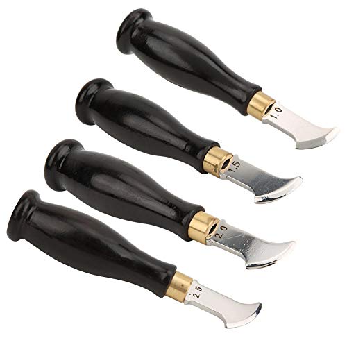 Lederen rand Vouw Sandalwood Handle Lederen Rand Marker Craft DIY Tool Lederen Crimping Tool Grootte:1mm-2,5mm (2,5mm) 5