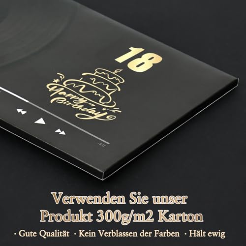 18e verjaardagskaart met muziek, 90° Pop-upkaart met licht en interactieve kaarsen, 3D wenskaarten, verjaardagscadeau voor mannen, vrouwen, vrienden, familie 5