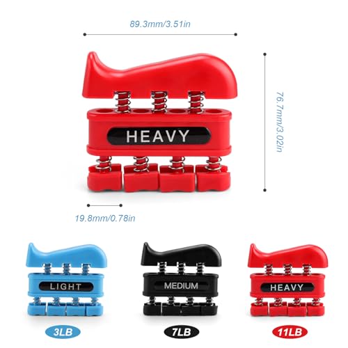 Hand Krachttrainer, 3 stuks Hoge kwaliteit Grip Krachttrainer, Praktische Robuuste Handtrainer, Finger Trainer, Geschikt voor muzikanten, Klimmers en Fysiotherapie, Verbeter Handsterkte