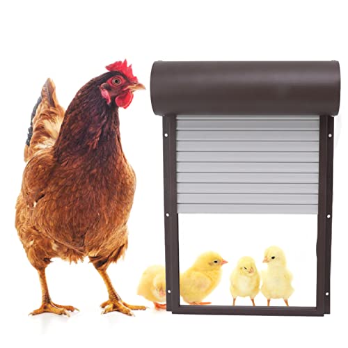 Automatische deuropener, 3 in 1 Chicken Coop Deur, Multi Chicken Flap, Lichtdetectie, Timing Remote Control voor Farm Poultry (Brown) 5