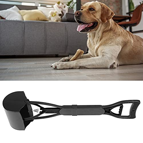 Pet Long Steel Jaw Poop Scoop, Jaw Poop Scoop Shovel Pick Up Pet Poop Pickuper met 1 X handvat voor Puppies voor Shovel Dog Poop van gras voor grote honden(All Black)