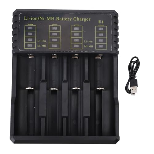 Smart LED Universal USB 4 Slots Batterijlader voor Li Ion 26650 18500 18490 18350 17670 14500 10440 16340 RCR123 Ni MH Ni Cd AAAA AAAA C Batterijen