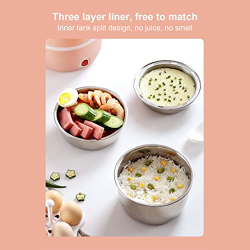 Elektrische lunchbox, Portable 3 Ply, 220V, 50Hz, 250W, Bento Food Storage Container, Leak-Proof, Rice Cooker (1#)
